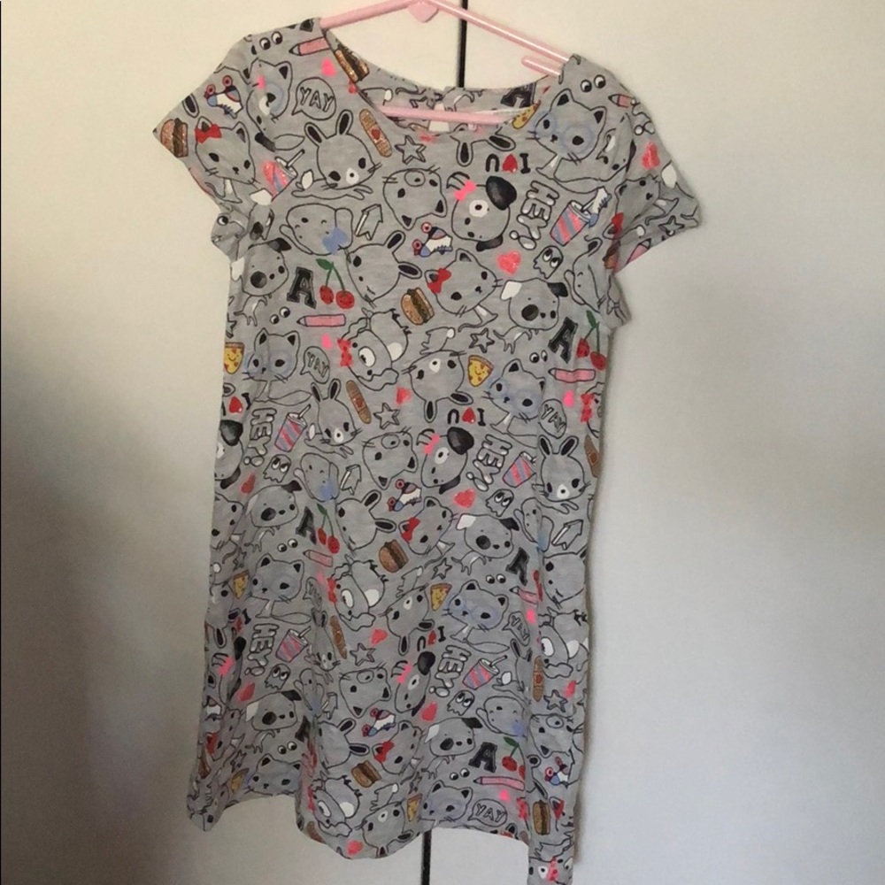 H&M | Girls Gray Cute Print Dress